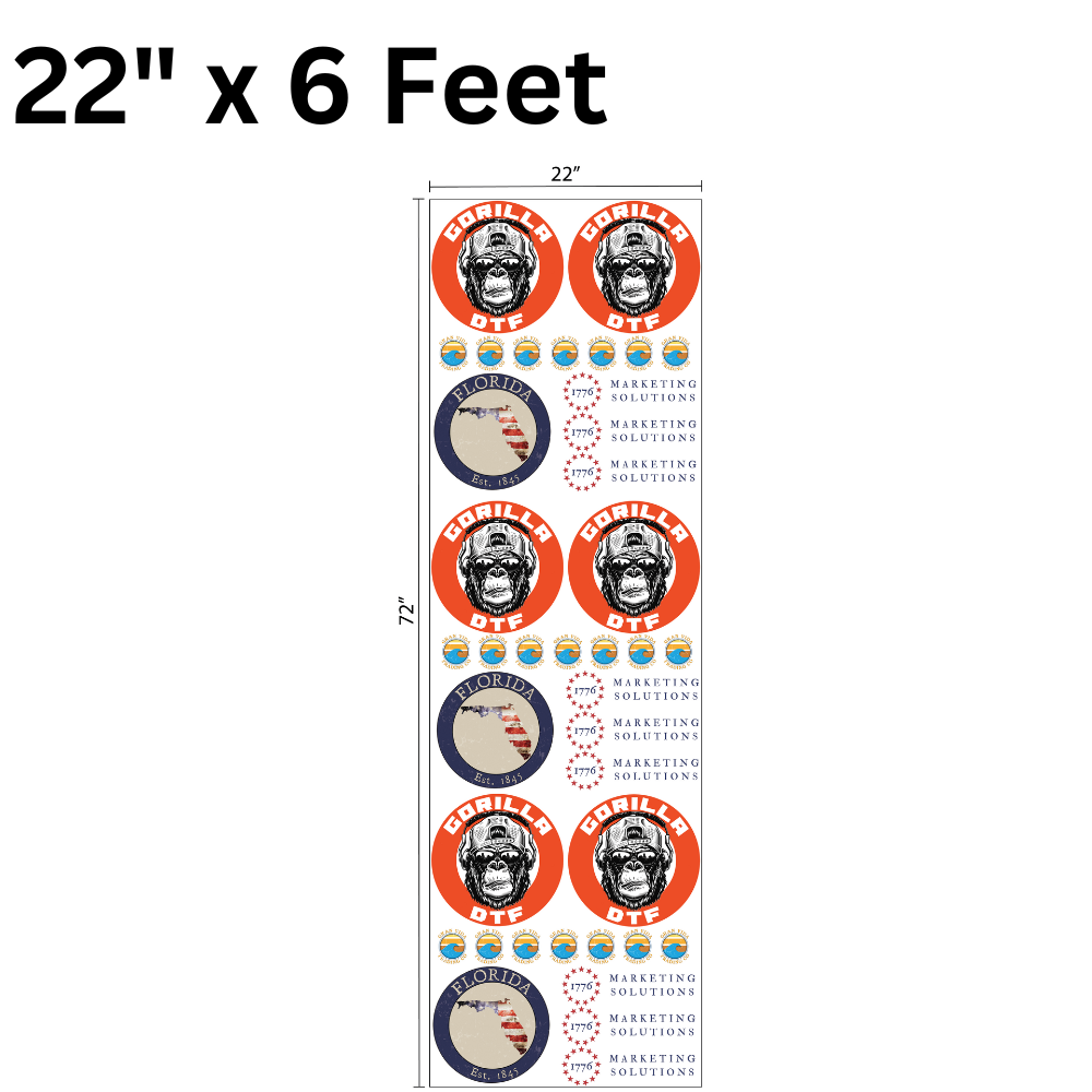 Merry and Bright Christmas Prints DTF (Direct-to-Film) Gang Sheets - 22x60 dtf  transfers, ready to press, direct to film, dtf transfers, dtf prints,  custom heat transfers, Heat Transfers Sheets, digital prints, Bulk